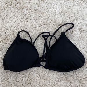black bathing suit top